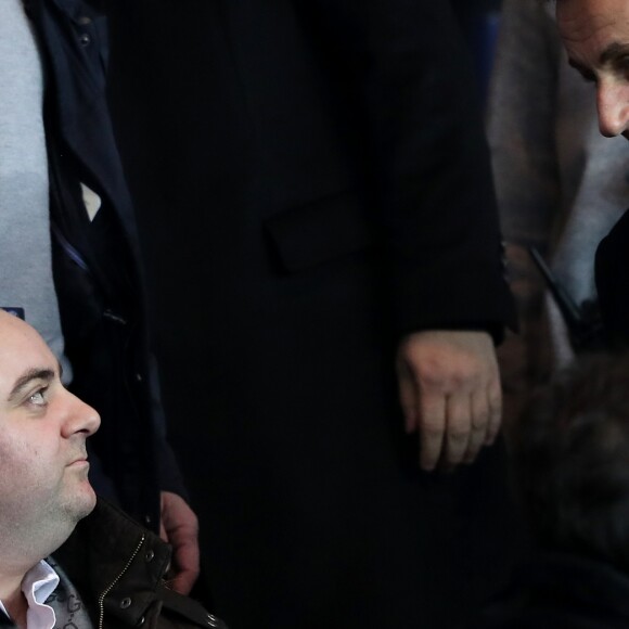 Nicolas Sarkozy lors du match de Ligue 1 entre le Paris Saint-Germain (PSG) et FC Lorient au Parc des Princes à Paris, France, le 21 décembre 2016. Le PSG a battu Lorient par 5 à 0. © Cyril Moreau/Bestimage Celebs