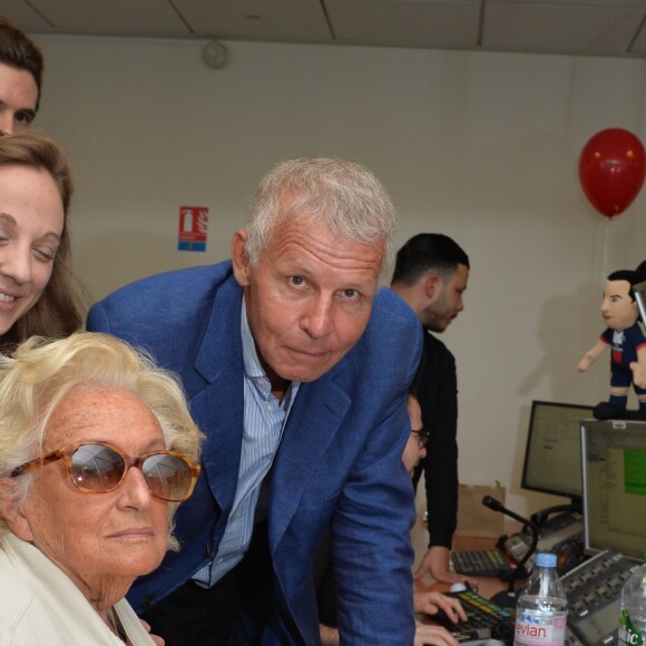 Bernadette Chirac et Patrick Poivre d'Arvor (PPDA) - 12ème édition du "BGC Charity Day" à Paris, le 12 septembre 2016, en mémoire aux 658 collaborateurs du groupe BGC Partners (leader mondial du courtage interbancaire) disparus il y a 15 ans dans les attentats du World Trade Center du 11 septembre 2001.