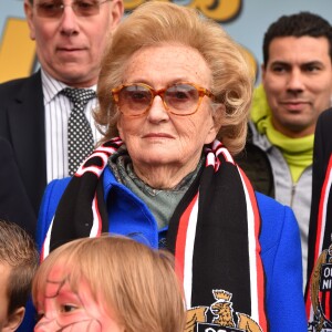 Bernadette Chirac, Conseillère générale de la Corrèze, ex-Première dame et épouse de l'ancien président Jacques Chirac, participe à l'opération des Pièces Jaunes à Nice le 6 février 2016.