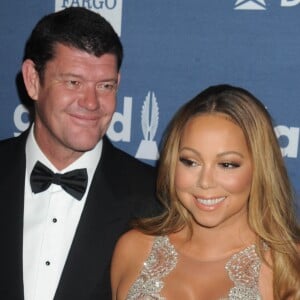 Mariah Carey et son fiancé James Packer à la 27ème soirée annuelle Glaad Media à The Waldorf-Astoria à New York. Les amoureux devraient se dire oui dans le cadre de la télé­réa­lité de la diva, actuel­le­ment en tour­nage. le 14 mai 2016 © Nancy Kaszerman via Bestimage