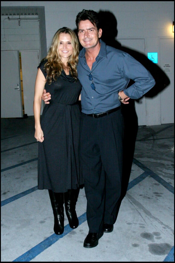 Charlie Sheen et Brooke Mueller au restaurant Paley Media à Los Angeles, le 3 octobre 2007