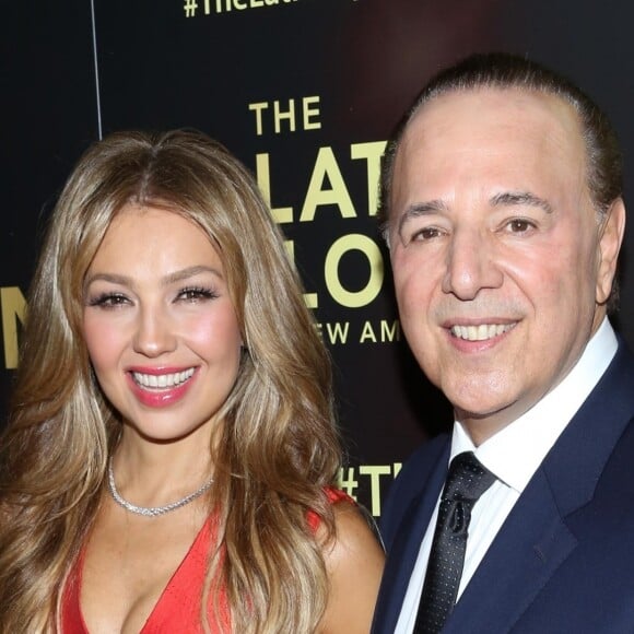 Thalia et Tommy Mottola à la première du film documentaire The Latin Explosion: A New America' à New York, le 10 novembre 2015 © CPA/Bestimage