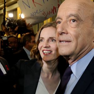 Alain Juppé et Nathalie Kosciusko-Morizet (NKM) - Le maire de Bordeaux et le candidat à la primaire de la droite et du centre pour les élections présidentielles de 2017 (Les Républicains LR), Alain Juppé en meeting entre les deux tours des élections de la primaire de la droite et du centre dans la salle Jean Mermoz à Toulouse, France, le 22 novembre 2016.