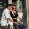 Angelina Jolie et Brad Pitt avec leurs enfants en 2007 à Chicago.