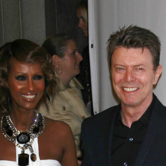 David Bowie et sa femme Iman au 5ème Black Ball à New York le 13 novembre 2008