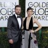 Justin Timberlake (costume Tom Ford) et sa femme Jessica Biel (robe Elie Saab) - 74e cérémonie annuelle des Golden Globe Awards à Beverly Hills, le 8 janvier 2017.