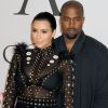 Kim Kardashian (enceinte) et Kanye West à la soirée des CFDA Fashion Awards 2015 à New York. Le 1er juin 2015