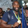 Teddy Riner - Arrivées des athlètes des jeux olympiques de Rio 2016 à l'aéroport de Roissy le 23 août 2016.