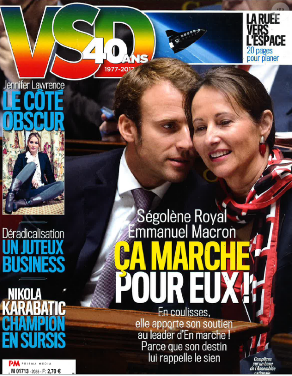 Couverture de "VSD", numéro du 12 janvier 2017.
