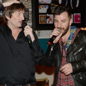 Pierre Palmade et Michaël Youn - After party du concert des "Enfoirés" à l'Arc à Paris le 25 janvier 2016.