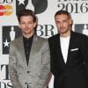 Louis Tomlinson, Liam Payne à la Cérémonie des BRIT Awards 2016 à l'O2 Arena à Londres, le 24 février 2016.