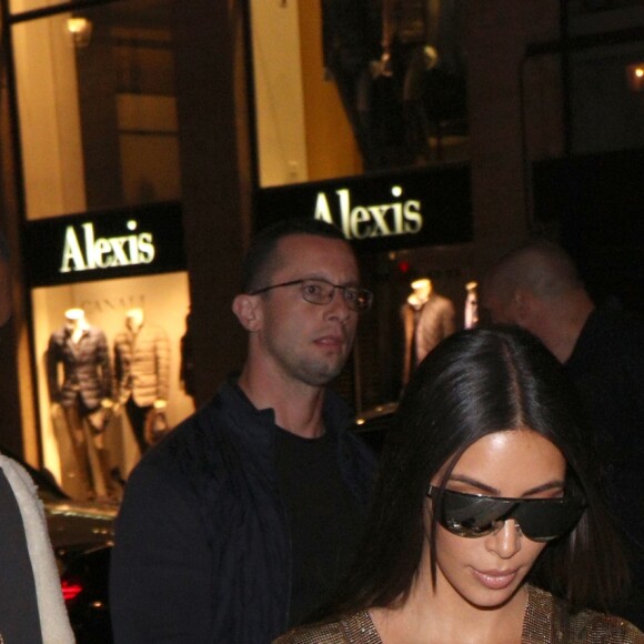 Exclusif - Kim Kardashian et Kanye West se rendent au restaurant "Le Costes" à Paris, le 29 septembre 2016.