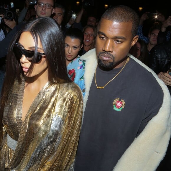 Kim Kardashian, Kanye West à l'aftershow Balmain au restaurant Loulou à Paris le 28 septembre 2016. © CVS-Veeren/Bestimage Balmain