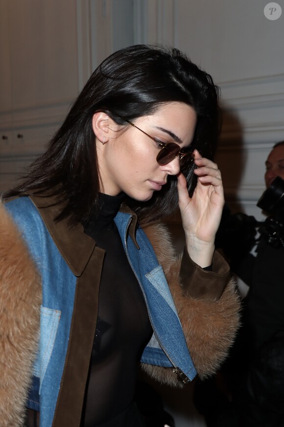 Kendall Jenner à Paris lors de la fashion week, le 21 janvier 2017.