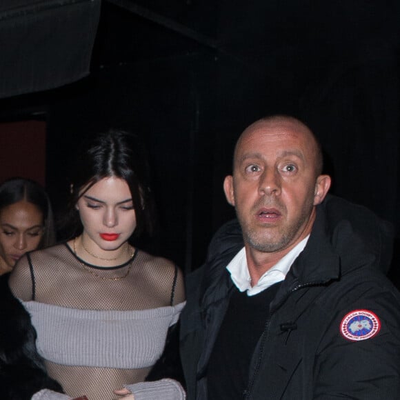 Exclusif - Kendall Jenner sort de l'after party du défilé "Givenchy" Hommes au club Le Pompon (anciennement Le Magnifique) à Paris, le 20 janvier 2017, pendant la semaine de la mode masculine à Paris.