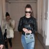 Kendall Jenner et Bella Hadid arrivent à la galerie Joseph pour un shooting "Off White" lors de la fashion week à Paris, le 21 janvier 2017.