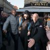 Kendall Jenner à la sortie du restaurant L'Avenue lors de la fashion week à Paris, le 21 janvier 2017.
