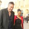 Thandie Newton et son mari Ol Parker - Défilé Schiaparelli, collection Haute Couture printemps-été 2017 à Paris. Le 23 janvier 2017. © CVS - Veeren / Bestimage