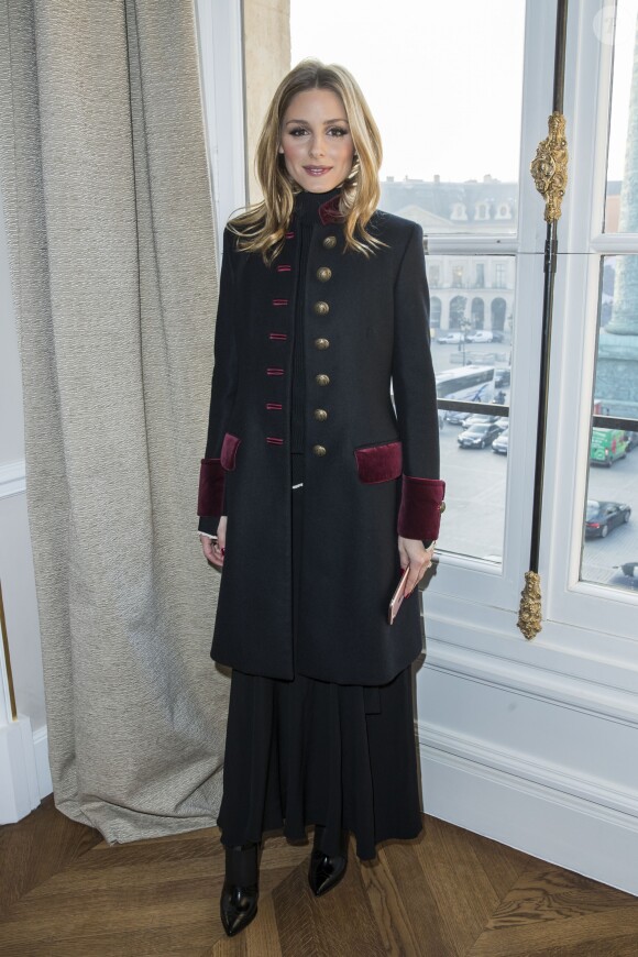 Olivia Palermo - Défilé Schiaparelli, collection Haute Couture printemps-été 2017 à Paris. Le 23 janvier 2017.  © Olivier Borde / Bestimage