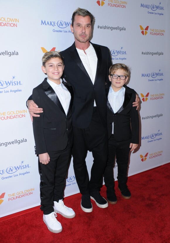 Gavin Rossdale et ses fils Kingston et Zuma Rossdale au 4ème gala annuel Wishing Well Winter à Hollywood Palladium à Hollywood, le 7 décembre 2016