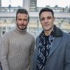 David Beckham et Dan Carter - Front raw du défilé de mode "Louis Vuitton" homme collection Automne/Hiver 2017-2018 dans les jardins du Palais Royal à Paris le 19 janvier 2017.