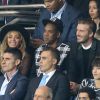 Beyonce, Jay-Z, David Beckham, Fabio Cannavaro - People assistent au match PSG-Barcelone de la Ligue des Champions 2014 au parc des princes à Paris le 30 septembre 2014.