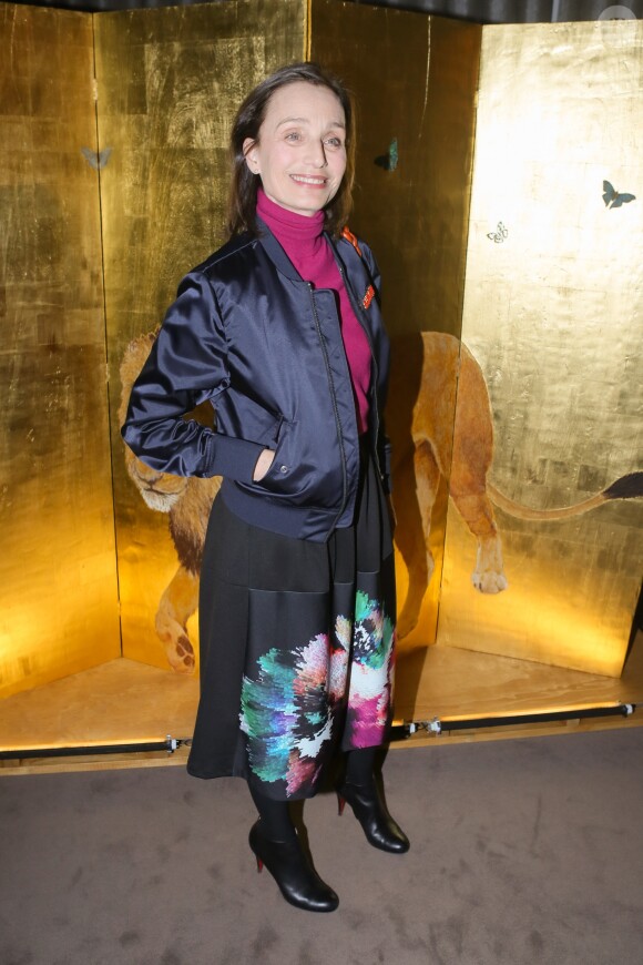 Kristin Scott Thomas - Soirée "Harumi Klossowska de Rola" à l'Ecole des Arts Joailliers à Paris, le 22 janvier 2017. © CVS-Veeren/Bestimage