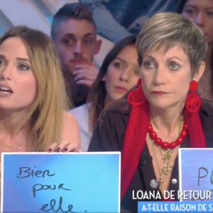 Capucine Anav et Isabelle Morini-Bosc dans "Touche pas à mon poste" (C8) le 23 janvier 2017 sur C8.