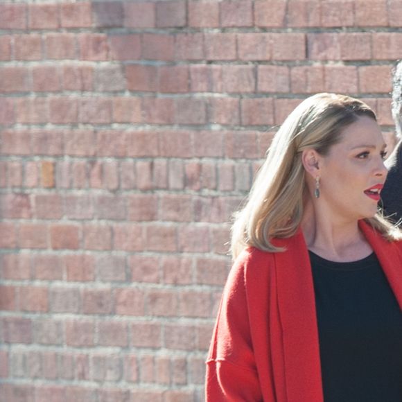 Katherine Heigl enceinte sur le tournage de "Doubt" à Los Angeles, le 30 novembre 2016