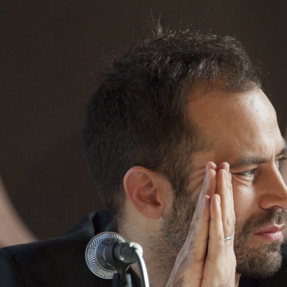 Benjamin Millepied (directeur de la danse) lors de la présentation de la saison 2016/2017 de l'Opéra de Paris, au palais Garnier à Paris, le 10 février 2016.