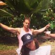 Jenaye Noah en vacances avec son grand-frère Joakim.