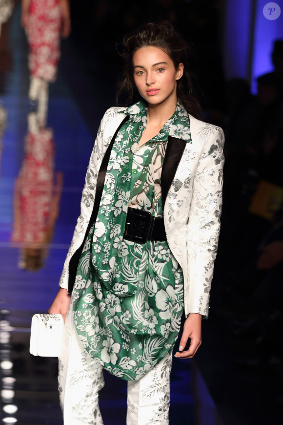 Jenaye Noah au défilé Haute Couture Jean-Paul Gaultier Haute Couture printemps-été 2017 à la Fashion Week de Paris, le 25 janvier 2017.