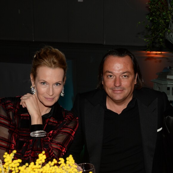 Estelle Lefebure, Gilles Mansard et Jenaye Noah à la 15ème édition du "Dîner de la mode du Sidaction" au Grand Palais à Paris, le 26 janvier 2016. © Rachid Bellack/Bestimage  Celebrities at the 15th edition of "Sidaction's fashion dinner" held at the Grand Palais in Paris. January 26th, 2017.26/01/2017 - Paris