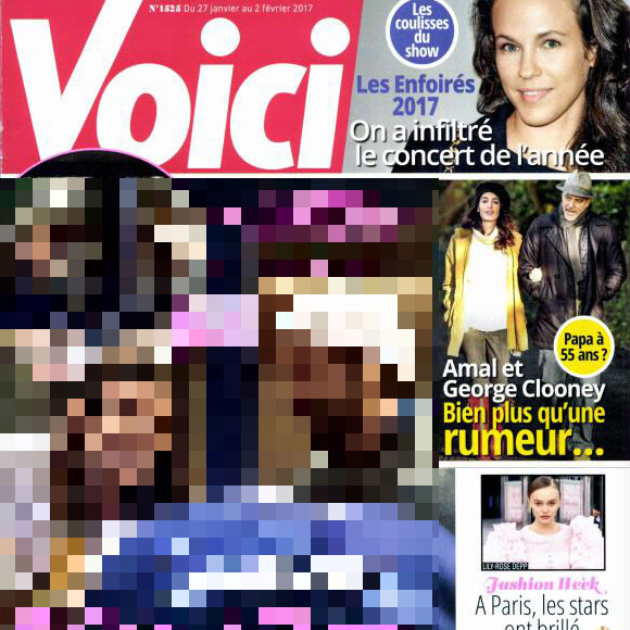 Magazine Voici en kiosques le 27 janvier 2017.