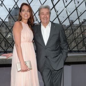 Anouchka et Alain Delon au Louvre Paris le 12 juin 2013.