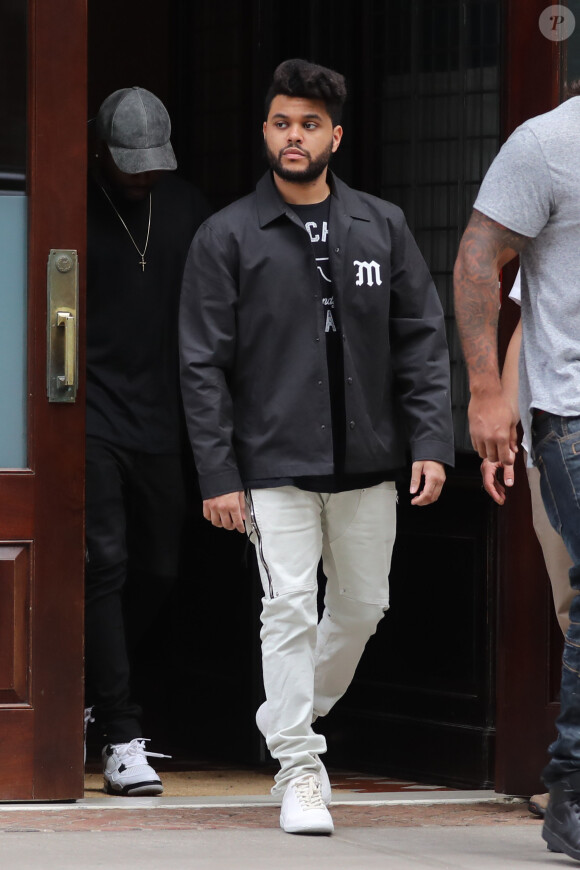 The Weeknd à la sortie de son hôtel à New York, le 2 juillet 2016