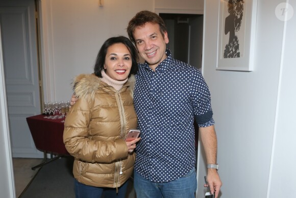 Exclusif - Saïda Jawad, Jean-Félix Lalanne à la Soirée "Galette des rois" de la fondation Claude Pompidou à l'occasion de la nouvelle année 2017 à la fondation Claude Pompidou à Paris, le 25 janvier 2017. C'est à leur siège parisien de la rue du Louvre que la fondation Claude Pompidou célébrait sa traditionnelle galette des rois. Autour de Alain Pompidou (fils du président Pompidou), de sa femme Nicole ainsi que du directeur général de la fondation M. Richard Hutin, accueillant les invités. © CVS / LMS / Bestimage