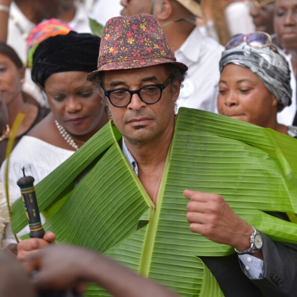 Exclusif - Yannick Noah - Cérémonie traditionnelle lors des obsèques de Zacharie Noah à Yaoundé au Cameroun, le 18 janvier 2017.