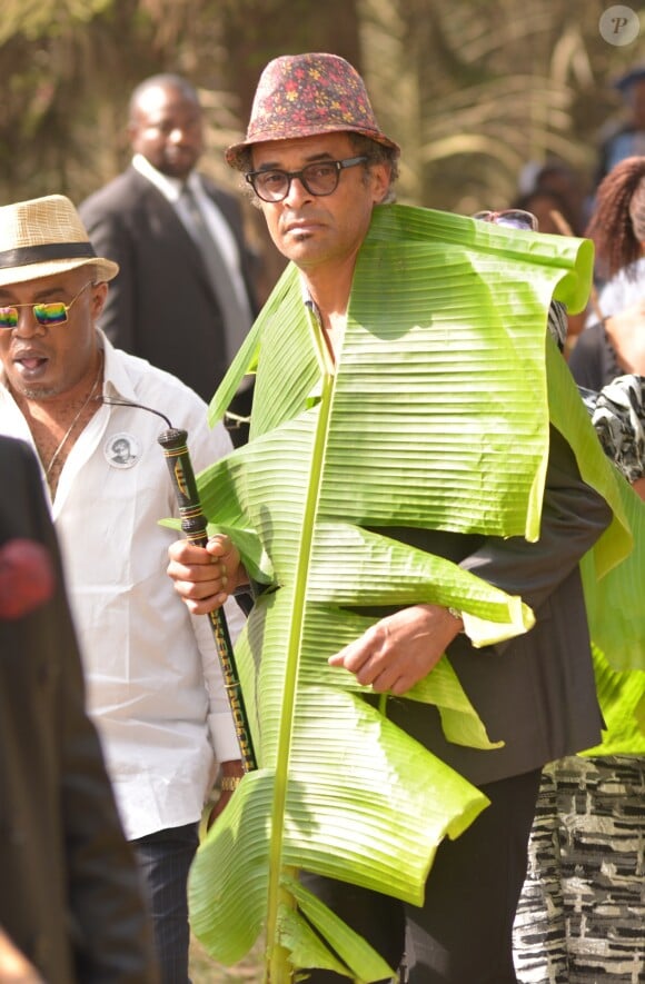 Exclusif - Yannick Noah - Cérémonie traditionnelle lors des obsèques de Zacharie Noah à Yaoundé au Cameroun, le 18 janvier 2017.