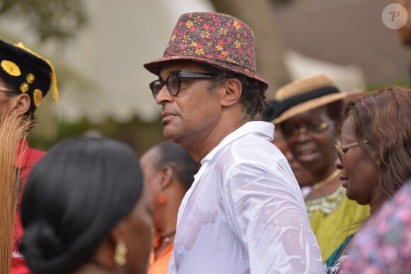Exclusif - Yannick Noah - Cérémonie traditionnelle lors des obsèques de Zacharie Noah à Yaoundé au Cameroun le 18 janvier 2017.
