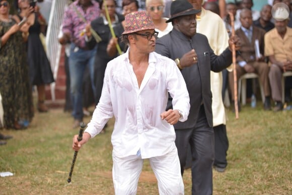 Exclusif - Yannick Noah - Cérémonie traditionnelle lors des obsèques de Zacharie Noah à Yaoundé au Cameroun le 18 janvier 2017.