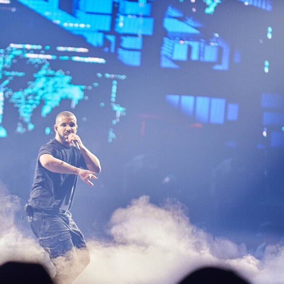 Drake en concert à l'O2 Arena à Londres. Le 1er février 2017.