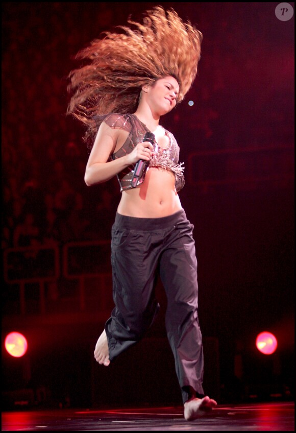 Shakira en concert à Bercy. Février 2007.