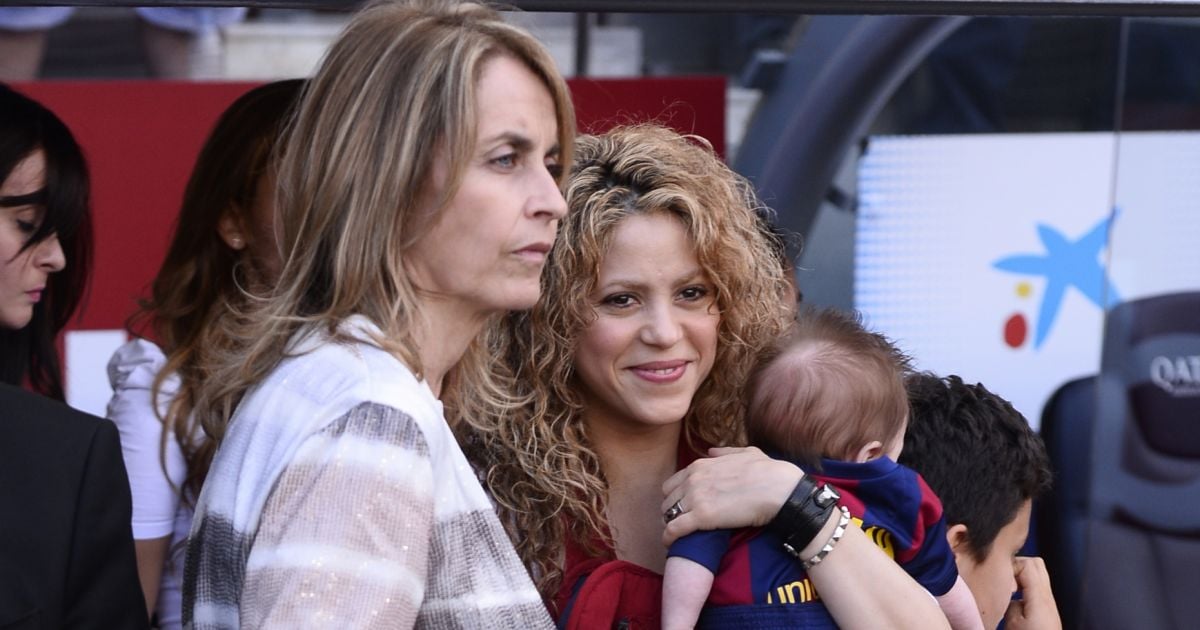 Shakira, ses enfants Milan (2 ans), Sasha (3 mois) et sa belle-mère