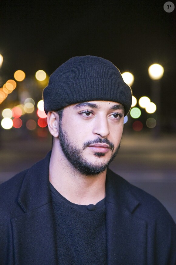 Exclusif - Slimane est l'invité d'Enora Malagré dans son émission "Le Van" à Paris. Emission diffusée le 6 février en 2e partie de soirée sur CStar. © Pierre Perusseau / bestimage