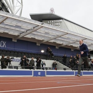 Le prince William, la duchesse Catherine de Cambridge et le prince Harry participaient le 5 février 2017 à une journée d'entraînement en vue du marathon de Londres au parc olympique Reine Elizabeth, une opération pour le compte de leur campagne en faveur de la santé mentale Heads Together.