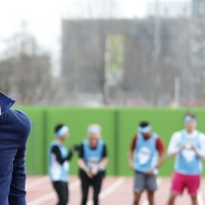 Le prince William, la duchesse Catherine de Cambridge et le prince Harry participaient le 5 février 2017 à une journée d'entraînement en vue du marathon de Londres au parc olympique Reine Elizabeth, une opération pour le compte de leur campagne en faveur de la santé mentale Heads Together.