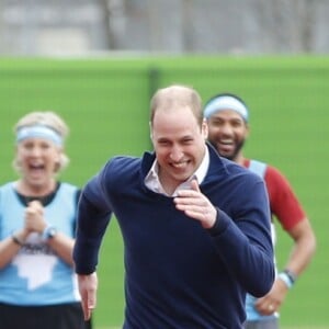 Le prince William, la duchesse Catherine de Cambridge et le prince Harry participaient le 5 février 2017 à une journée d'entraînement en vue du marathon de Londres au parc olympique Reine Elizabeth, une opération pour le compte de leur campagne en faveur de la santé mentale Heads Together.