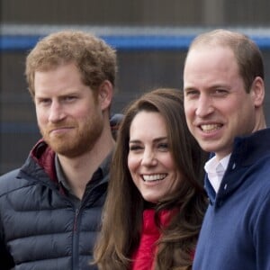 Le prince William, la duchesse Catherine de Cambridge et le prince Harry participaient le 5 février 2017 à une journée d'entraînement en vue du marathon de Londres au parc olympique Reine Elizabeth, une opération pour le compte de leur campagne en faveur de la santé mentale Heads Together.