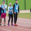 Le prince William, la duchesse Catherine de Cambridge et le prince Harry participaient le 5 février 2017 à une journée d'entraînement en vue du marathon de Londres au parc olympique Reine Elizabeth, une opération pour le compte de leur campagne en faveur de la santé mentale Heads Together.